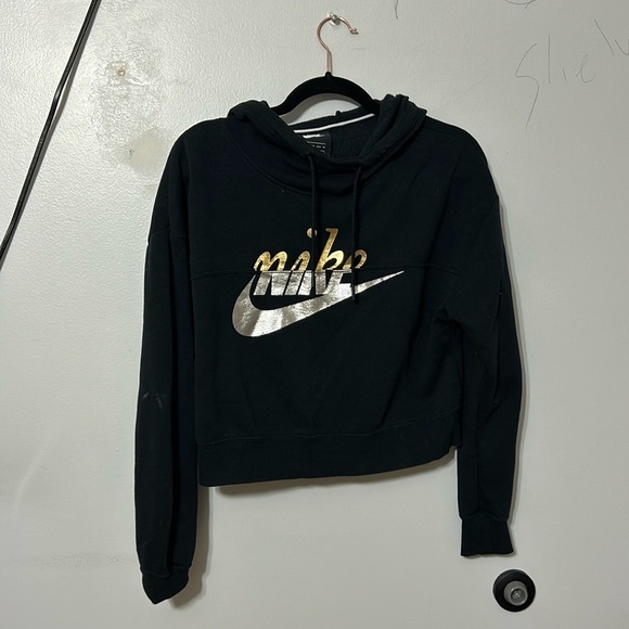 NIKE NSW RALLY METALLIC PULLOVER HOODIE SIZE XS - Picture 2 of 5